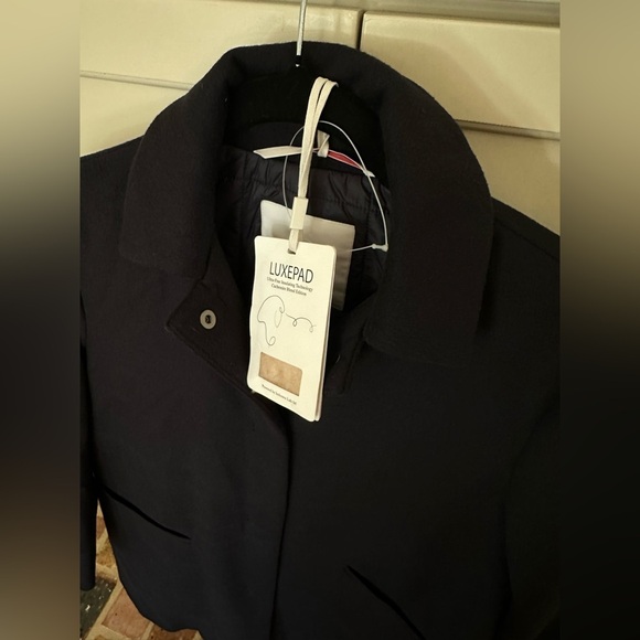 Max Mara Leisure Blu Notte Clava Coat NWT Size 6 - Picture 4 of 14